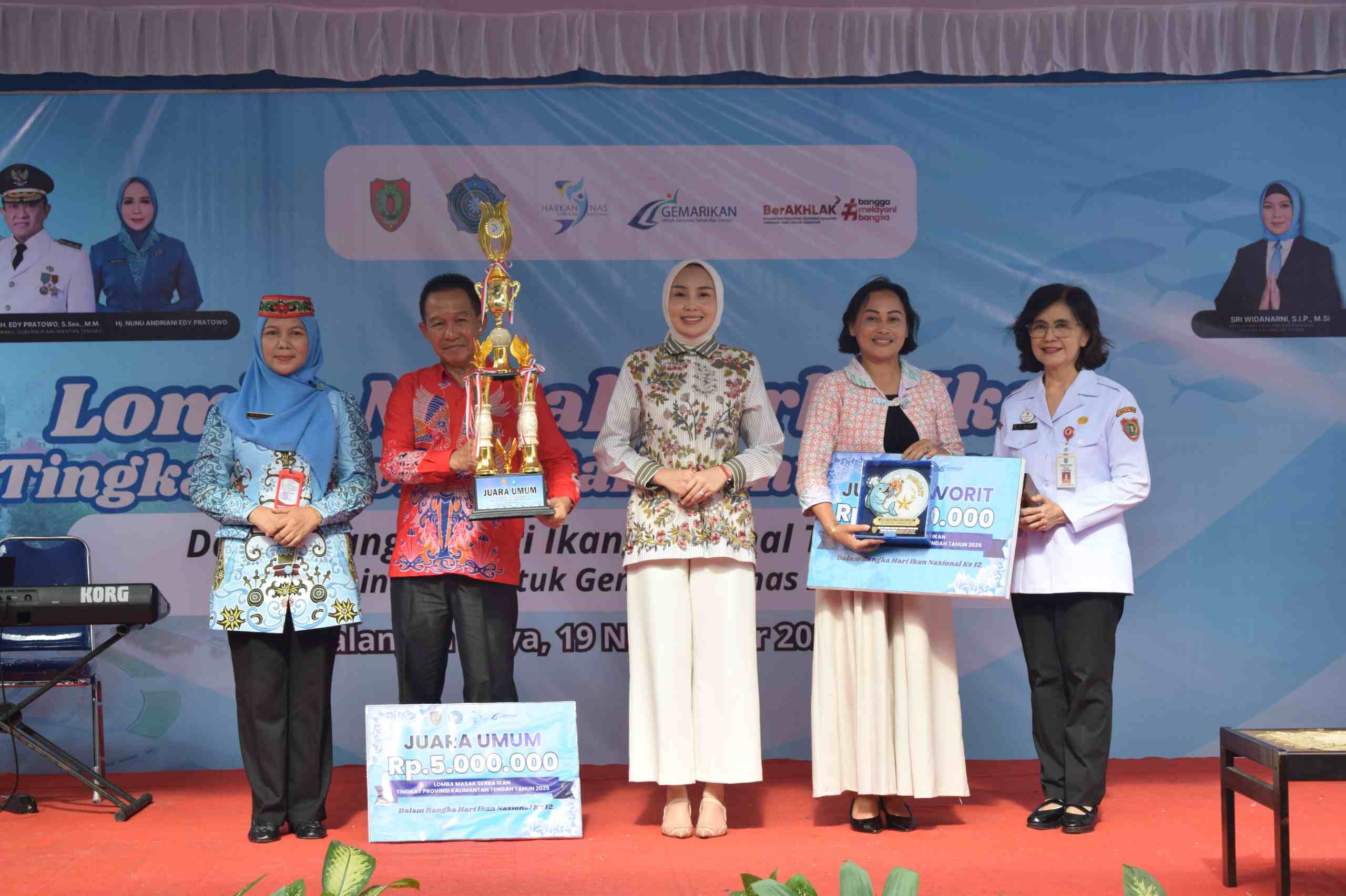 Dislutkan Gelar Lomba Masak Serba Ikan Tingkat Prov. Kalteng Tahun 2025, Sukamara Juara Umum