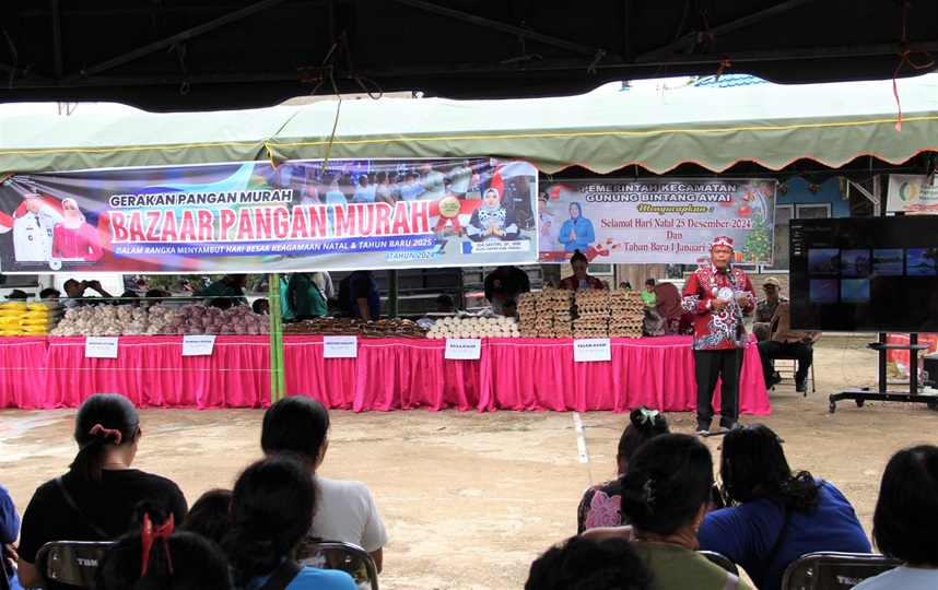 Stabilisasi Harga Pangan Jelang Natal dan Tahun Baru, Pemkab Barsel Gelar GPM di Desa Tabak Kanilan 