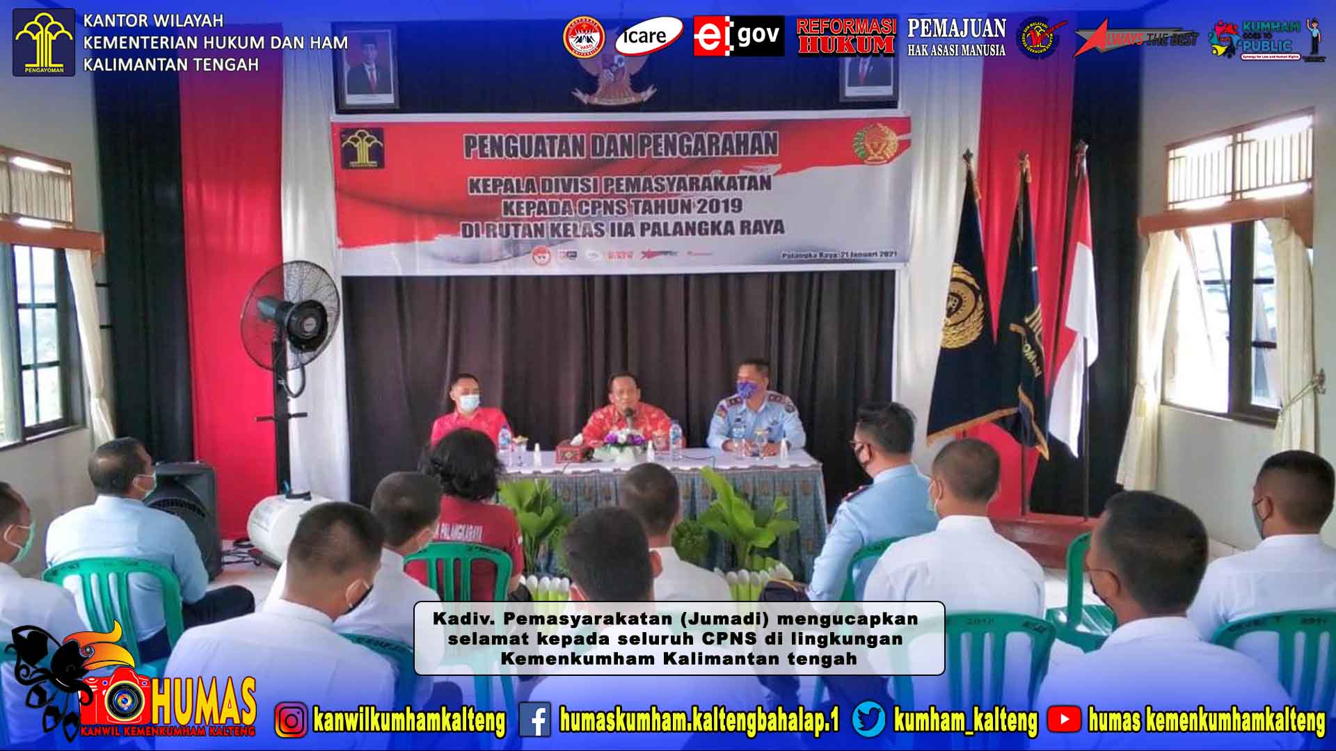 Kepala Rupbasan Ikuti Penguatan dan Pengarahan Kepala Divisi Pemasyarakatan Kepada CPNS Tahun 2019