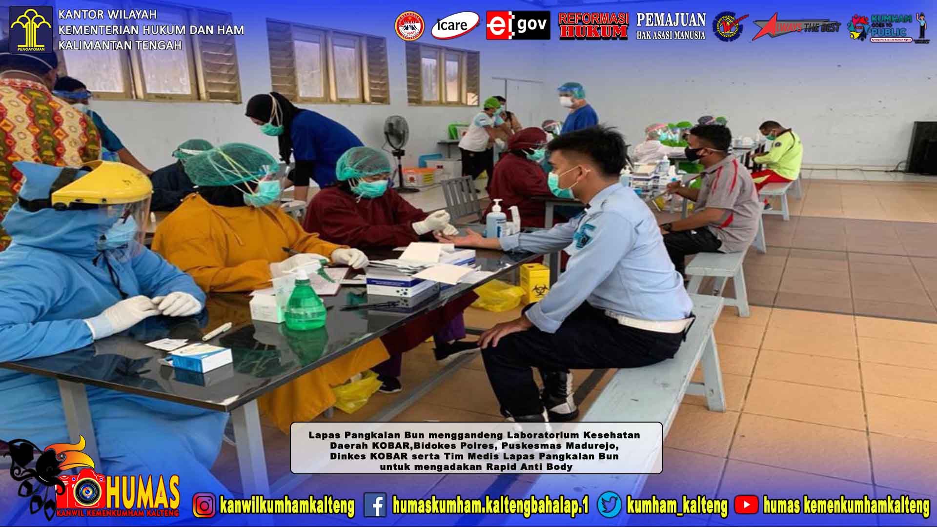 Lapas Pangkalan Bun Kembali Lakukan Rapid Test 