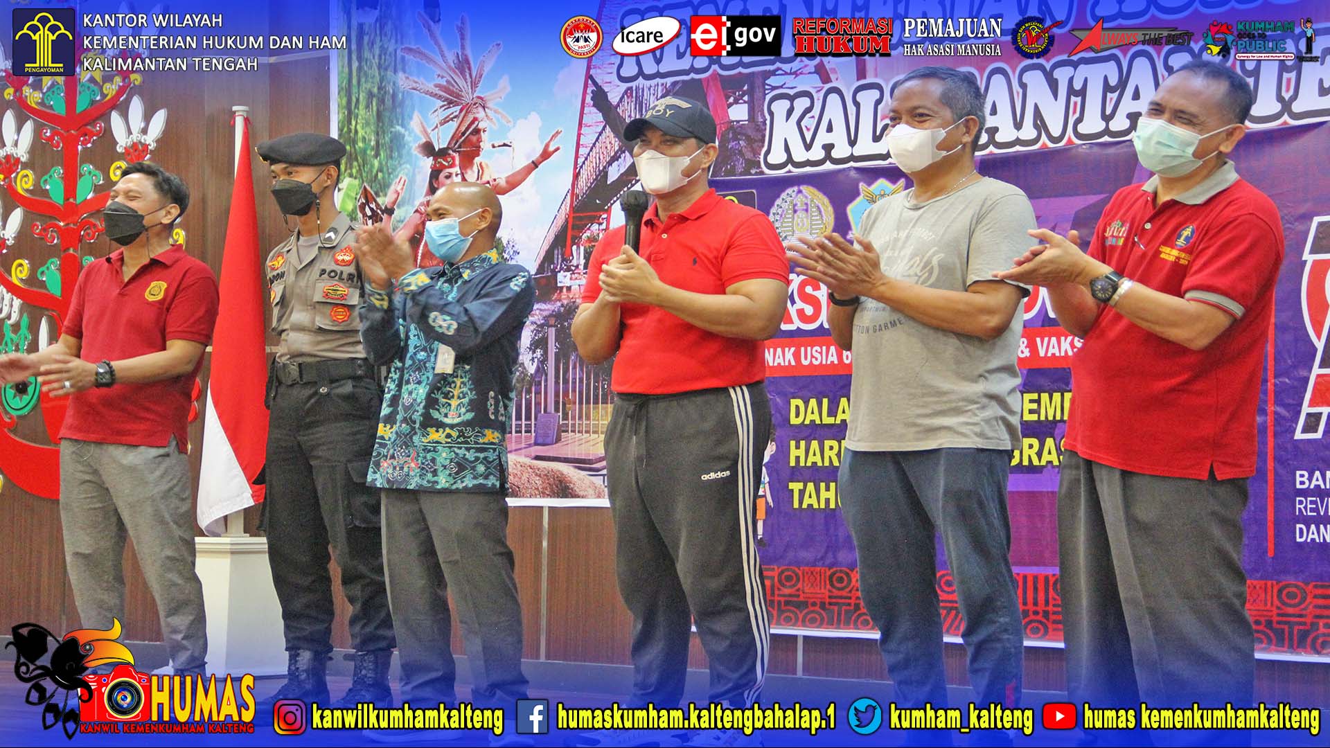 Vaksinasi Anak, Lansia Serta Booster di Kanwil Kemenkumham Kalteng Berjalan Lancar 