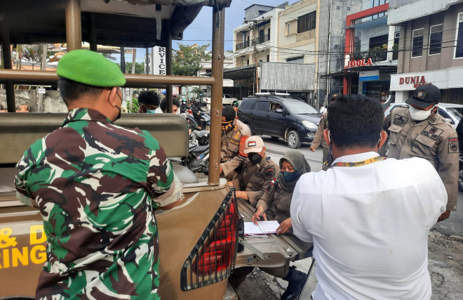 Tim Gabungan Gelar Operasi Yustisi Penegakan Protokol Kesehatan di Kota Pangkalan Bun
