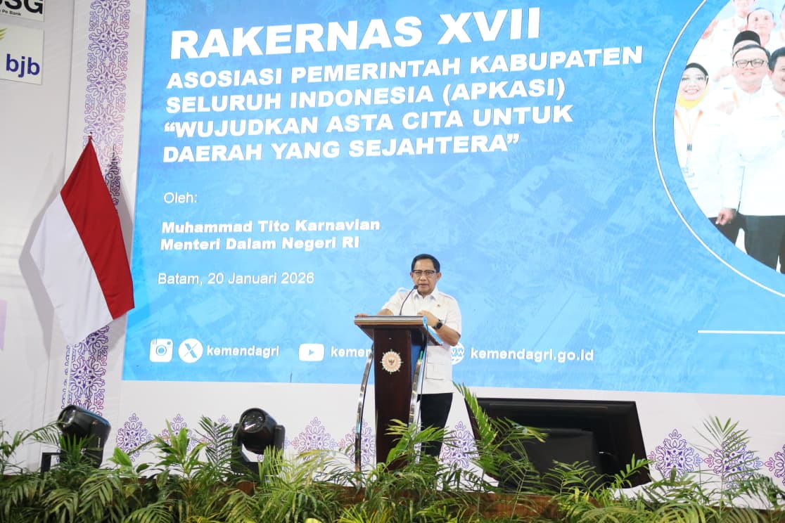 Tutup Rakernas XVII APKASI, Mendagri Ajak Kepala Daerah Atasi Persoalan Bangsa