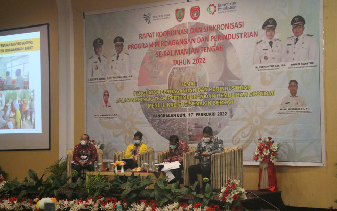 Rakor dan Sinkronisasi Program Perdagangan dan Perindustrian se-Kalteng Tahun 2022 Digelar di Kobar