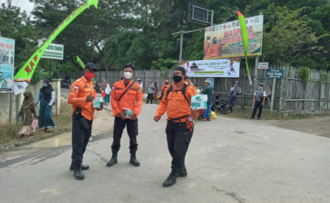 Bersama TNI/Polri, BPBD Kobar Perketat Prokes Haul Akbar Kyai Gede