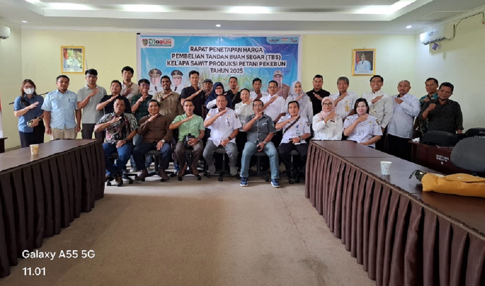 Gelar Rapat Penetapan Harga Pembelian TBS Periode I Bulan Februari 2025, Harga TBS dan CPO Kalteng Naik