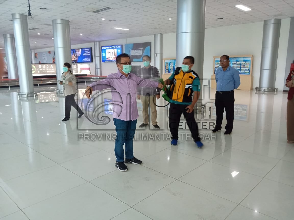 Gugus Tugas Penanganan Covid- 19 Pantau Bandara Tjilik Riwut