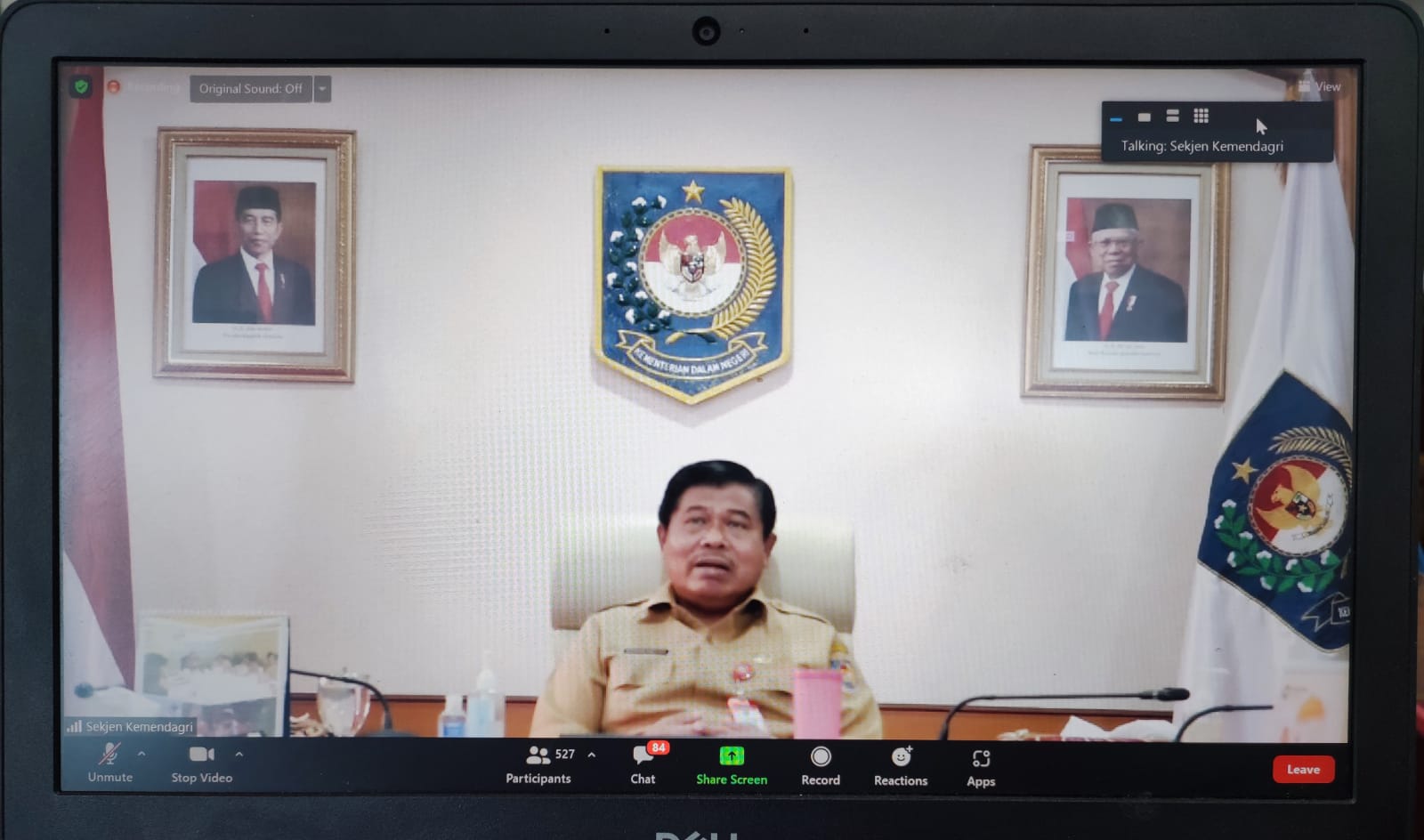 Pj. Sekda Menghadiri Rapat Konsolidasi Akhir Terkait Peningkatan Penggunaan Produksi Dalam Negeri Secara Virtual