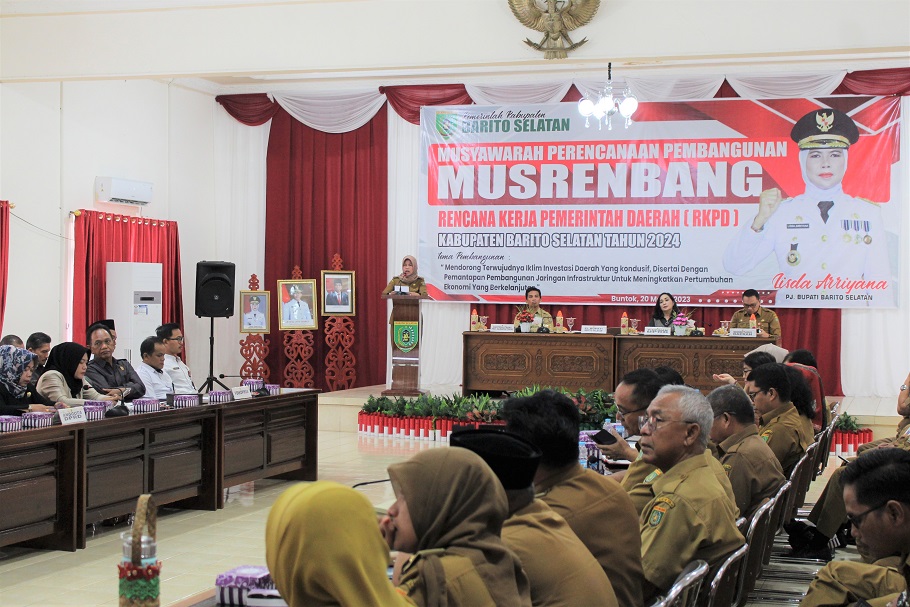 Pj. Bupati Barsel Buka Musrenbang RKPD Kab. Barsel tahun 2024
