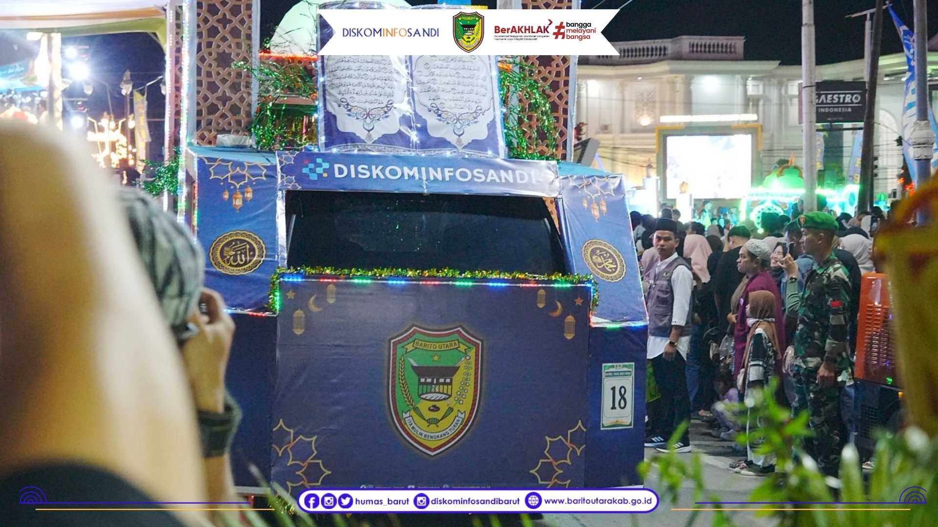 Pawai Takbir Mobil Hias dan Jalan Kaki Warnai Perayaan Idulfitri 1447 Hijriah di Barito Utara