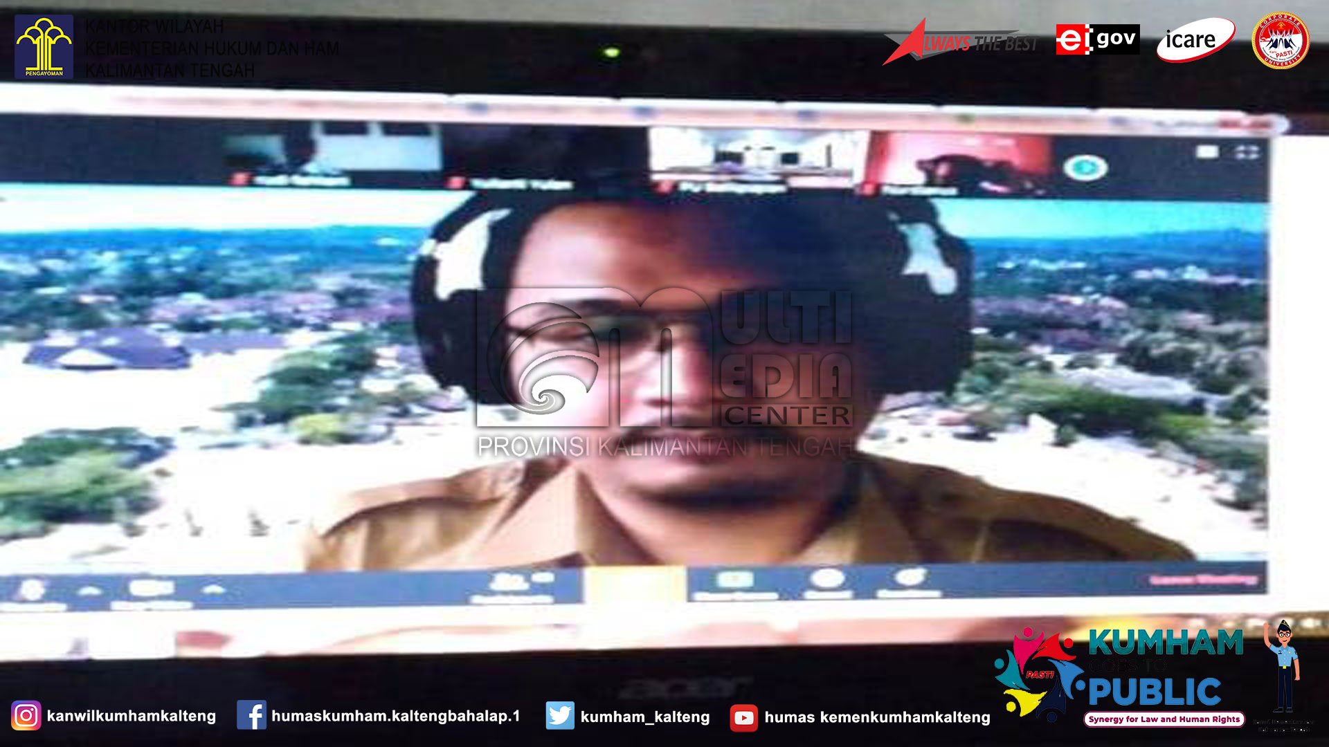 Barjas Kanwil Kemenkumham Kalteng Ikuti Teleconference Pengendalian Kontrak Pengadaan Barang/Jasa