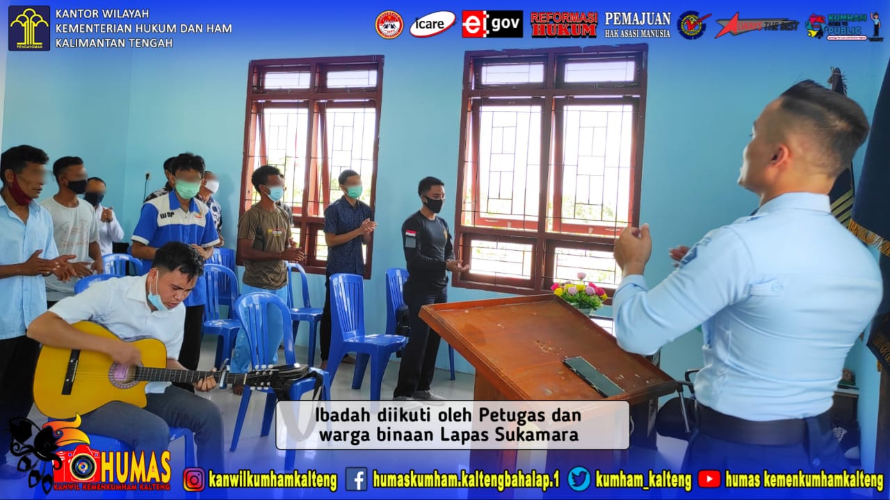 Lapas Sukamara Berikan Bimbingan Kerohanian Bagi Warga Binaan Nasrani Melalui Ibadah Jumat