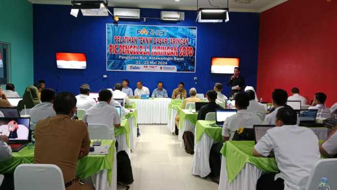 Dinas Kominfo Kobar Gelar Workshop Jaringan Fundamental bagi PIC Pengelola Jaringan