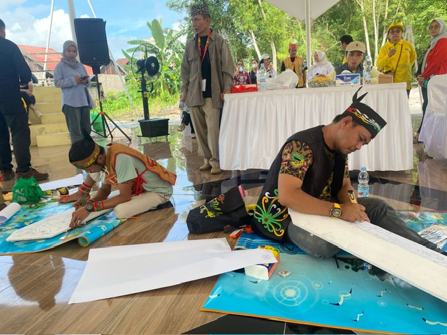 Lomba Lukis Ornamen Talawang Ramaikan FBIM 2025, Upaya Pelestarian Budaya Dayak Kalteng