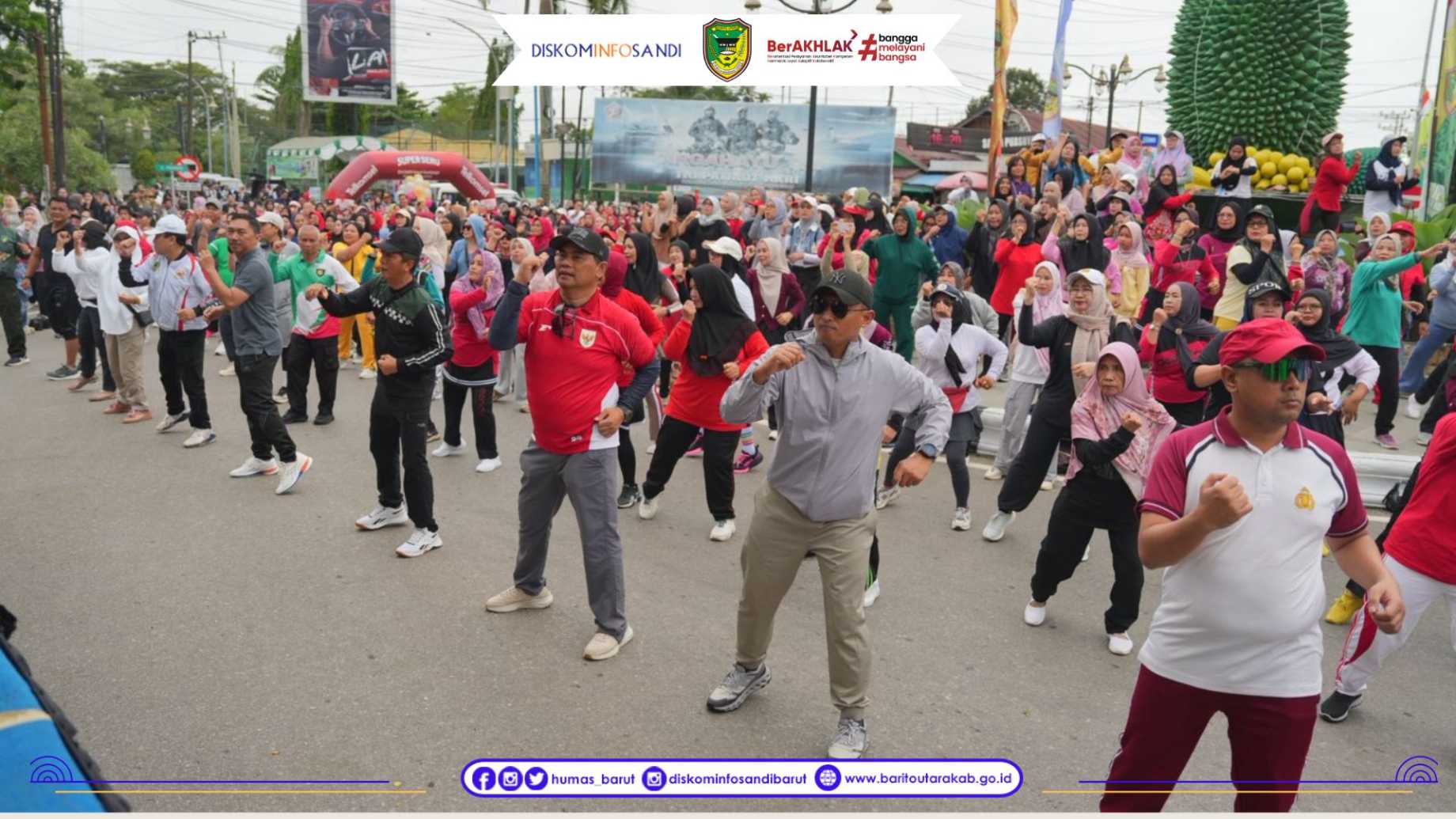 Car Free Day Barito Utara Resmi Launching, Dorong Gaya Hidup Sehat dan Penguatan UMKM
