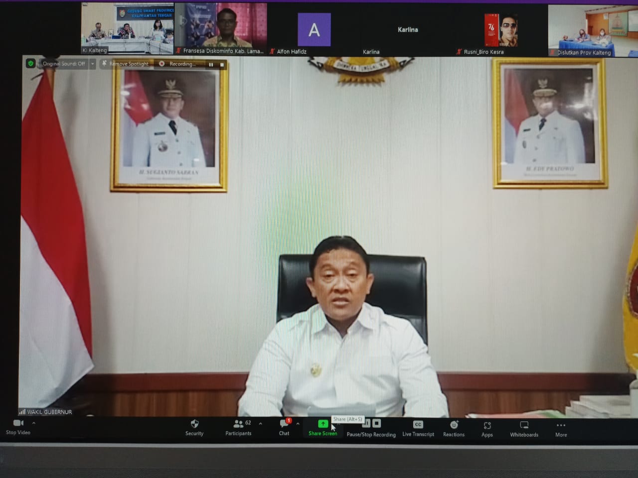 Wagub Edy Pratowo : Badan Publik Implementasikan Standar Layanan Informasi Publik Sesuai Undang-Undang KIP
