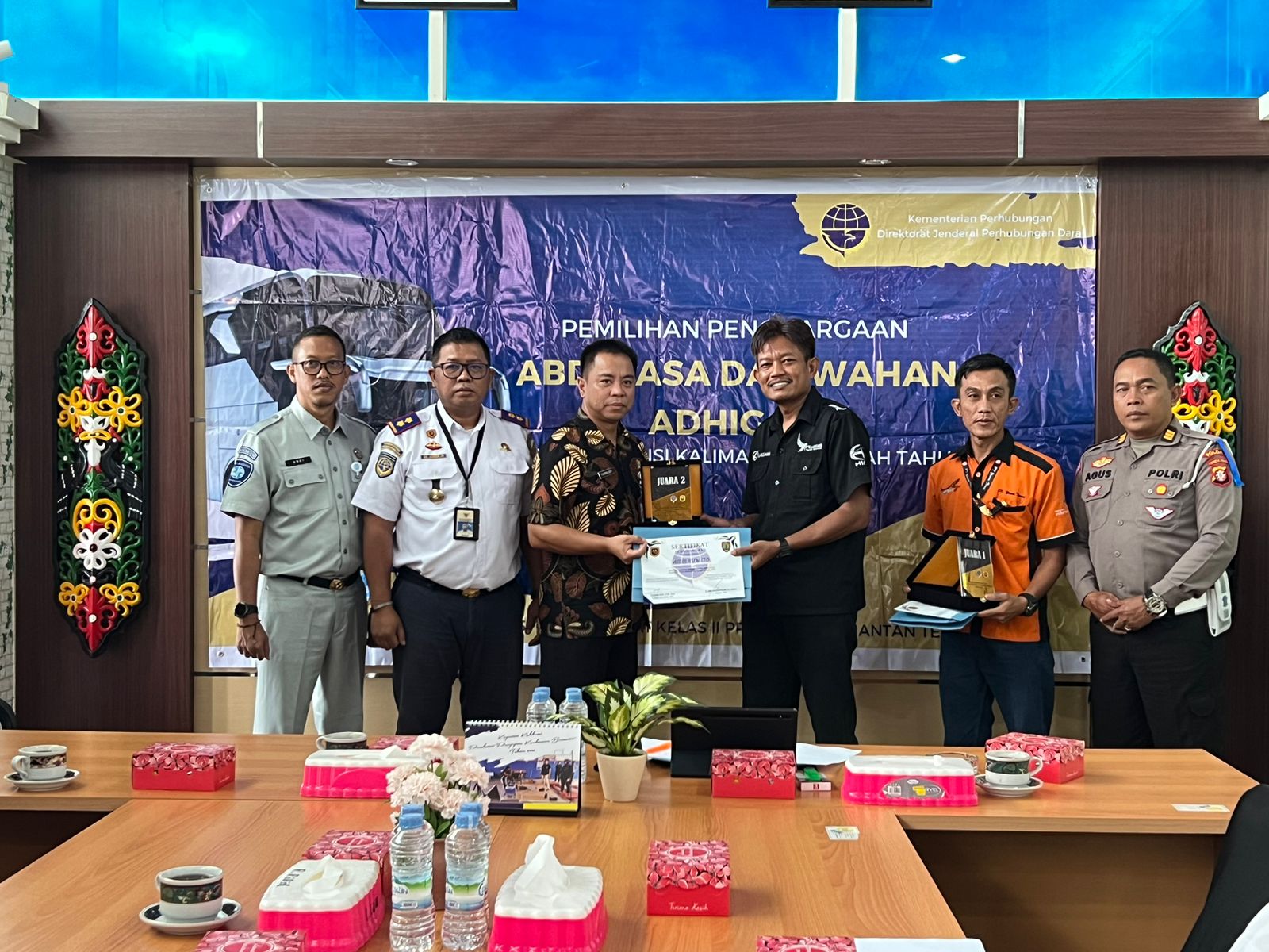 Kepala Dishub Prov. Kalteng Hadiri Rapat Penyampaian Hasil Pemenang dan Pemberian Penghargaan Abdi Yasa dan Wahana Adhigana