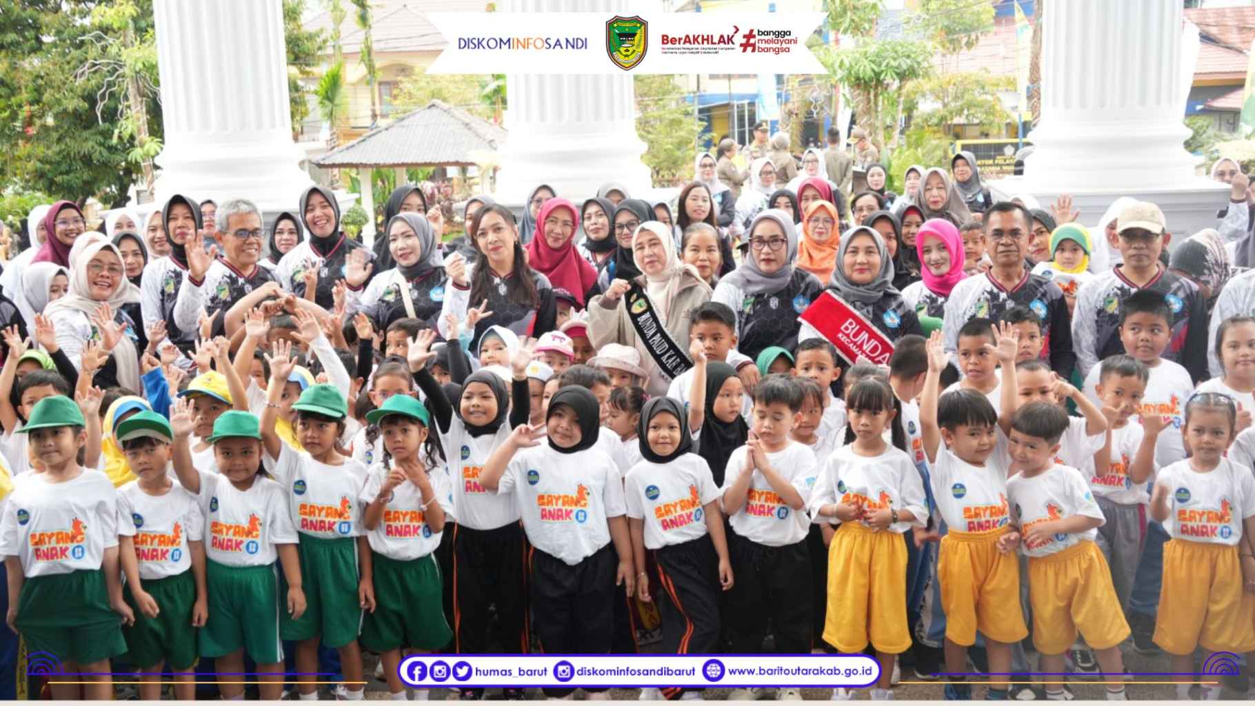 Hari Anak Nasional 2026, Bunda PAUD Barito Utara Ajak Anak Hidup Sehat Melalui Senam Bersama