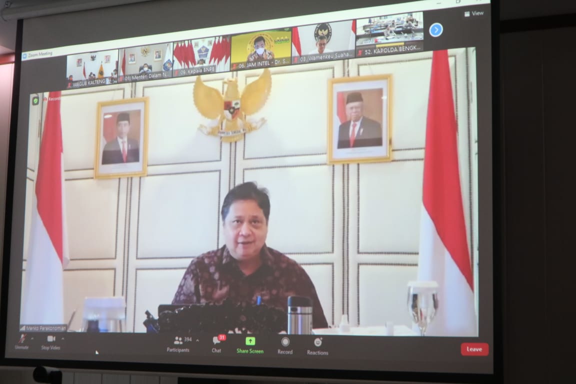 Wagub Kalteng Ikuti Rakor Evaluasi PPKM di Luar Jawa