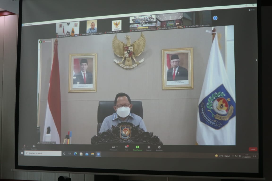 Wagub Kalteng Ikuti Rakor Evaluasi PPKM di Luar Jawa