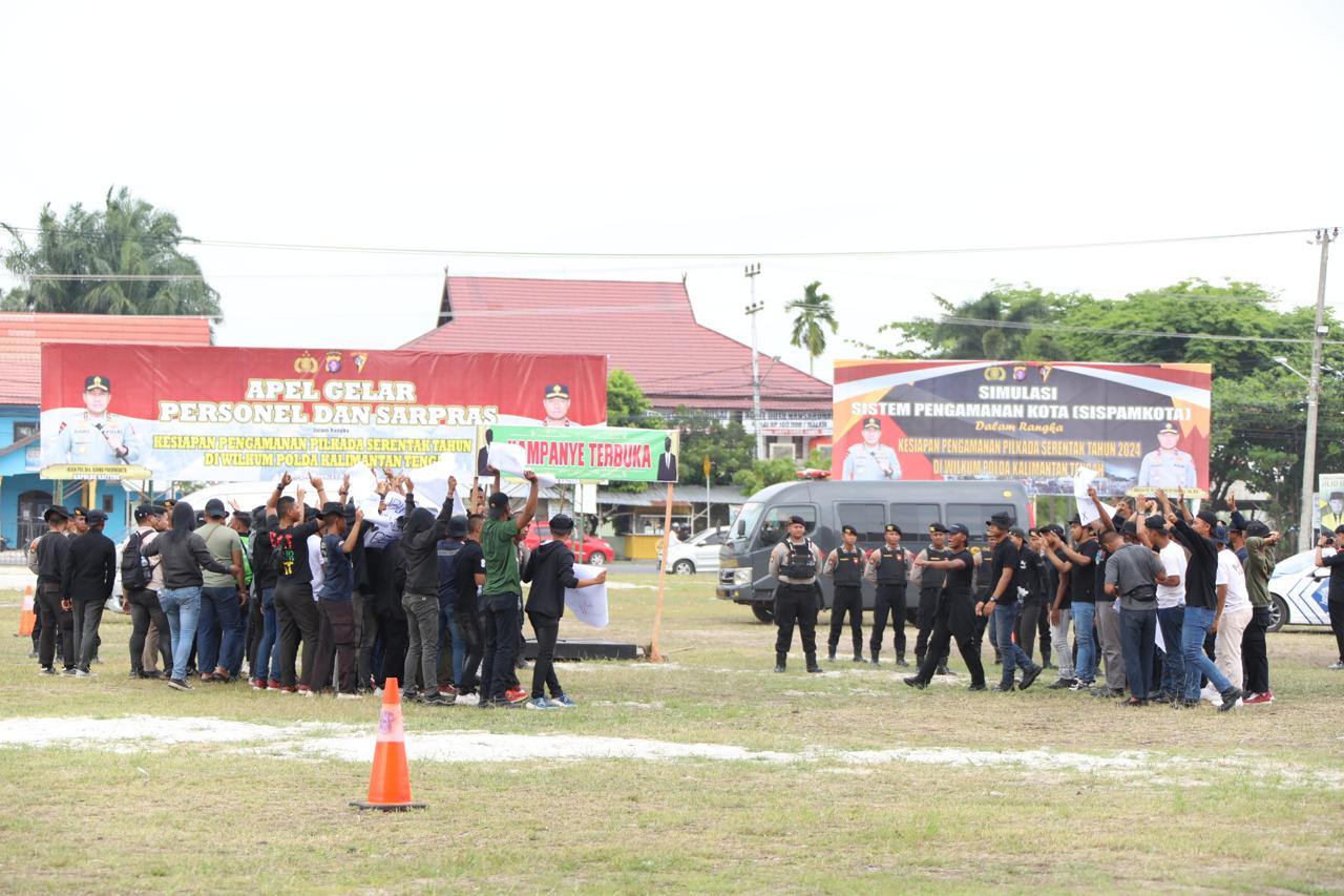 Polda Kalteng Laksanakan Apel Gelar Pasukan Operasi Kepolisian Mandiri Kewilayahan Mantap Praja Telabang 2024