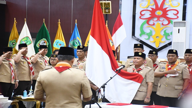 Pengurus Pramuka Kalteng 2025-2030 Dilantik, Bupati Pulang Pisau Nyatakan Dukungan