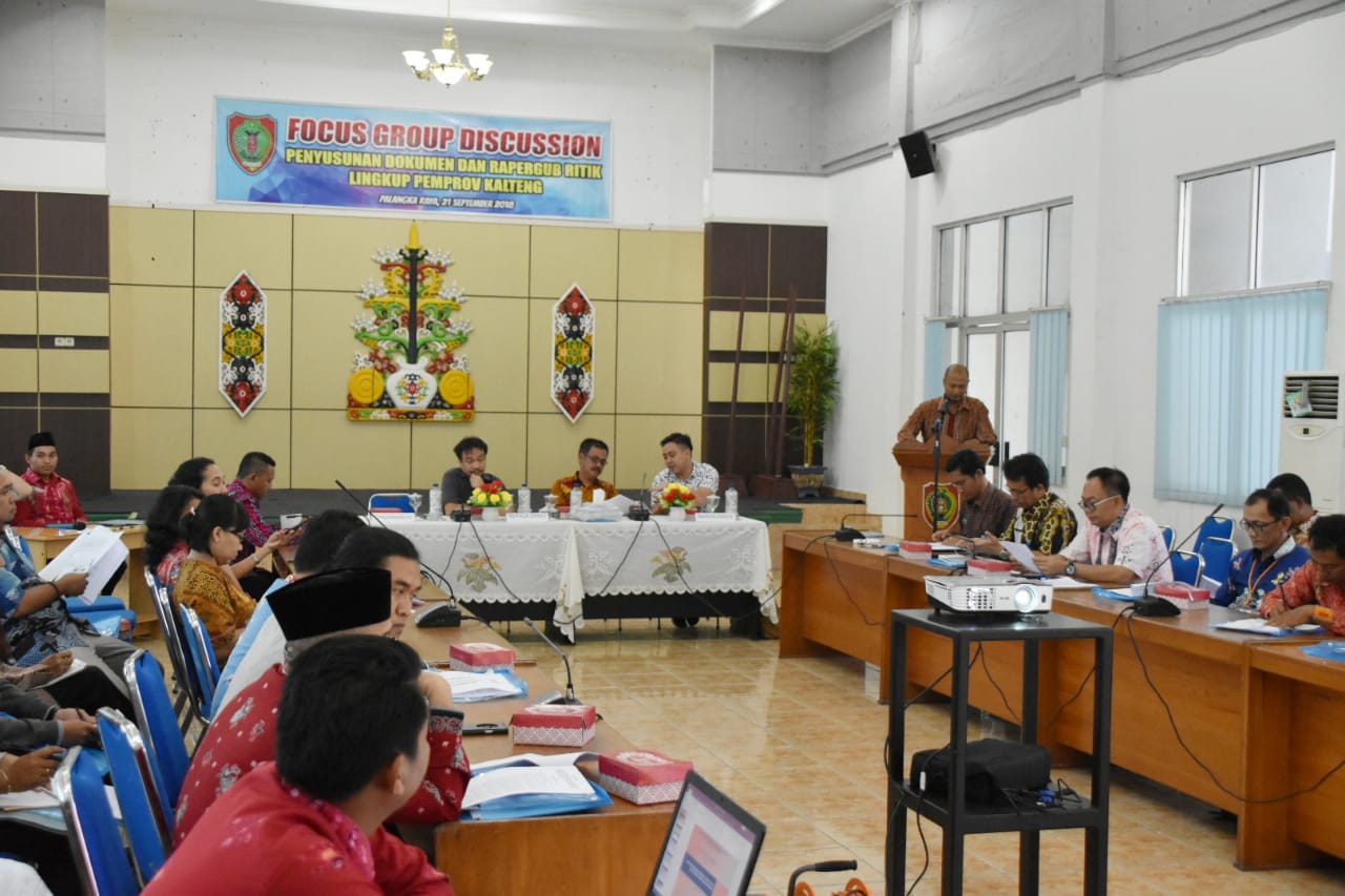 Diskominfo Gelar FGD Penyusunan Dokumen dan Rapergub RITIK Lingkup Pemprov. Kalteng