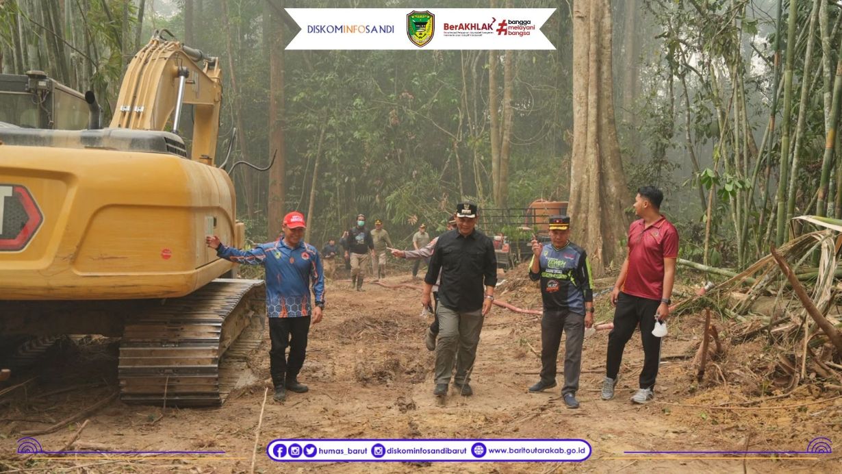 Antisipasi Perluasan Karhutla, Bupati Barito Utara Instruksikan PUPR Siagakan Alat Berat di Teweh Selatan