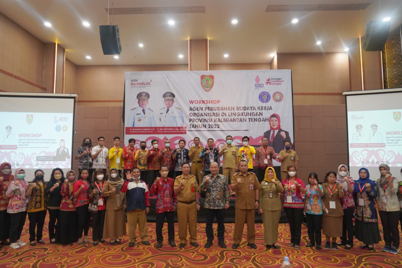 Asisten Adum Sri Suwanto Buka Workshop Agen Perubahan Budaya Kerja Organisasi di Lingkungan Pemprov. Kalteng