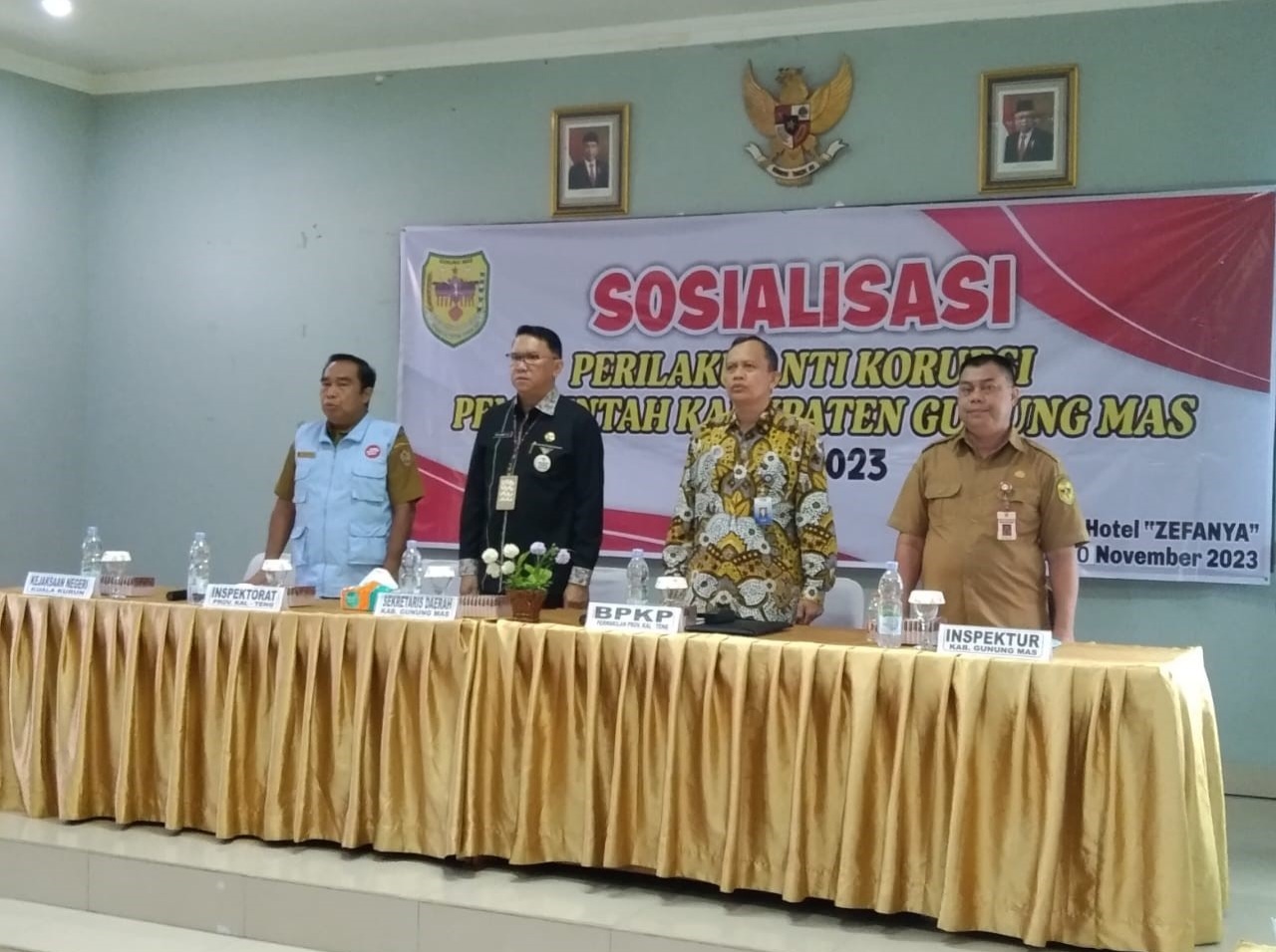 Penyuluh Antikorupsi Inspektorat Daerah Prov. Kalteng Sosialisasikan Perilaku Antikorupsi di Pemkab. Gunung Mas Tahun 2023