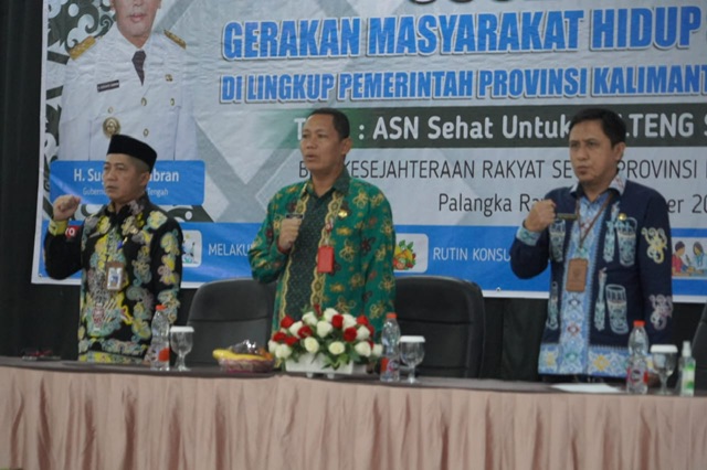 Sahli Yuas Elko Buka Sosialisasi Gerakan Masyarakat Hidup Sehat di Lingkup Pemprov Kalteng