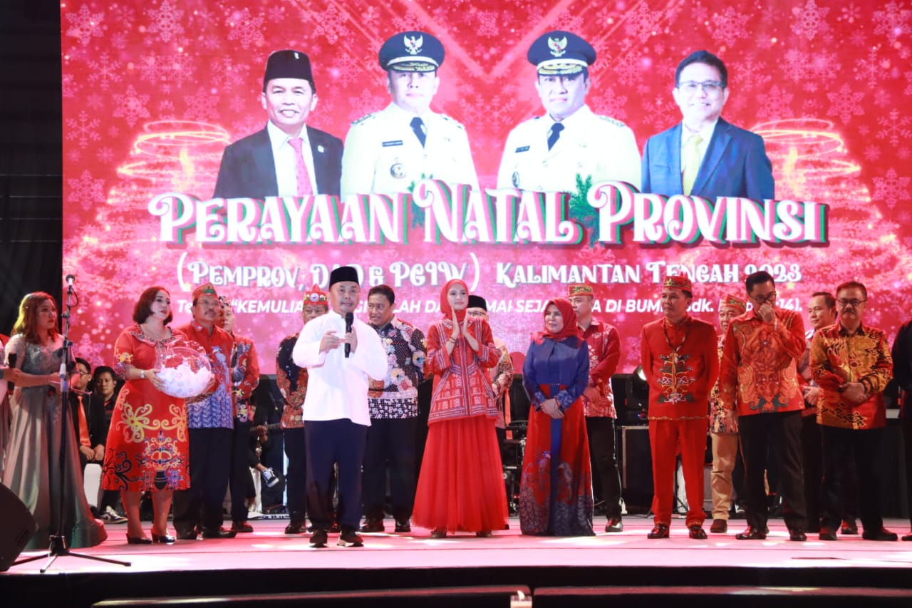 Gubernur Sugianto Sabran Hadiri Perayaan Natal Pemprov, DAD dan PGI Wilayah Kalteng Tahun 2023 