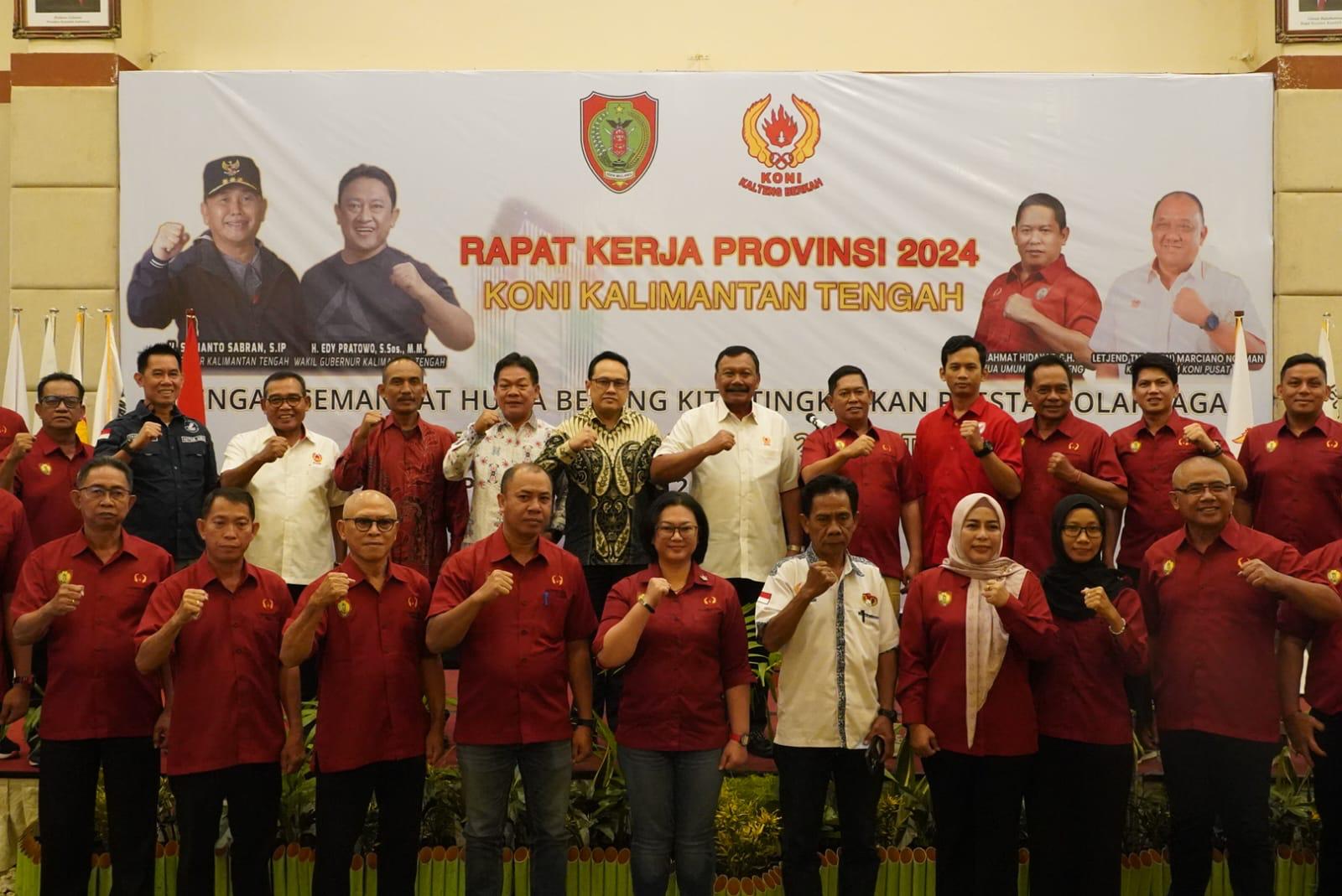 Buka Raker KONI Kalteng Tahun 2024, Plh Sahli Perkumpol Harapkan Pencapaian Prestasi Olahraga pada PON ke-22 Tahun 2028 di NTT dan NTB