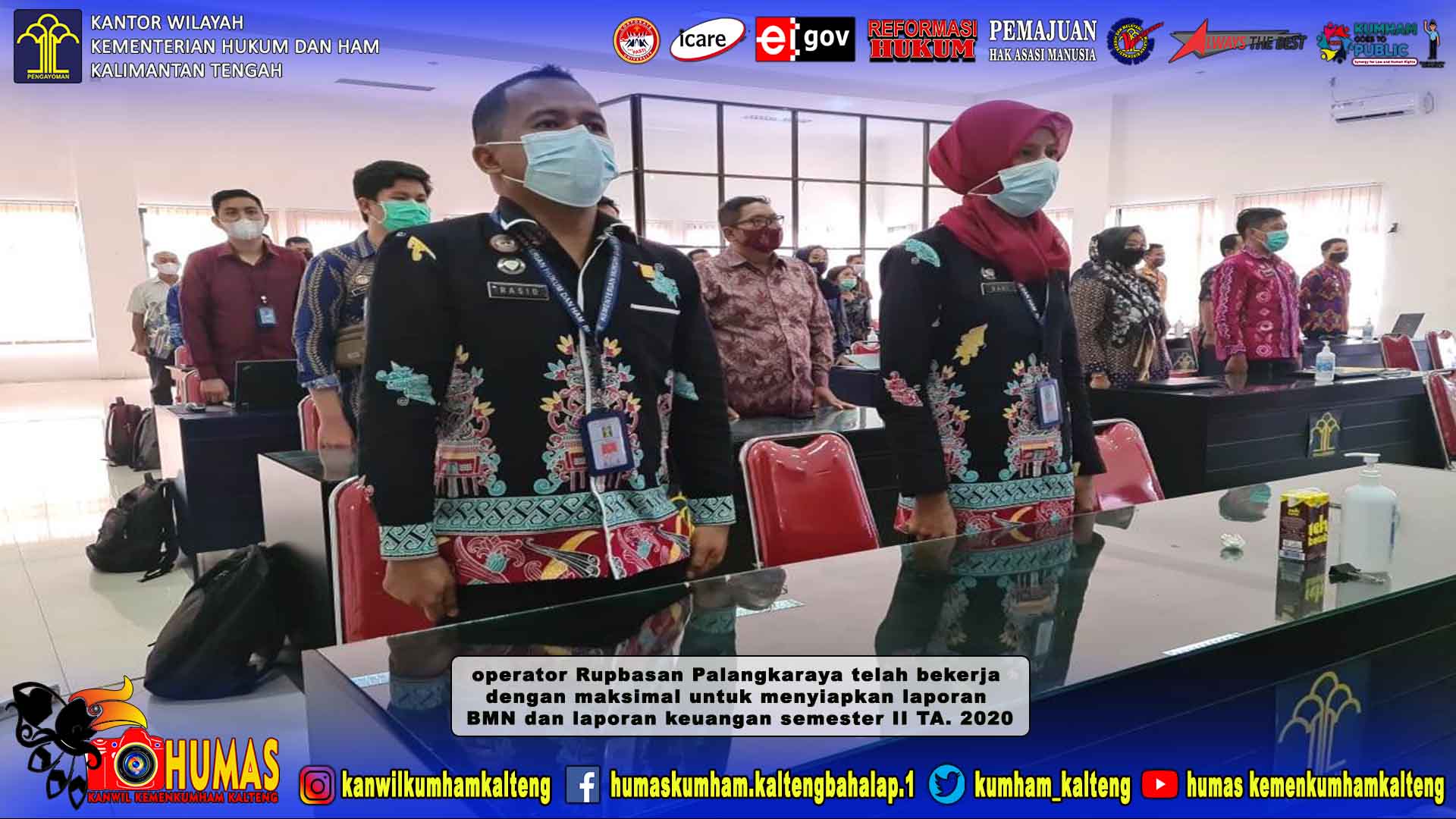 Kepala Rupbasan Hadiri Penutupan Rekonsiliasi Pemutakhiran Data BMN dan Penyusunan Laporan Keuangan Semester II Tahun Anggaran 2020