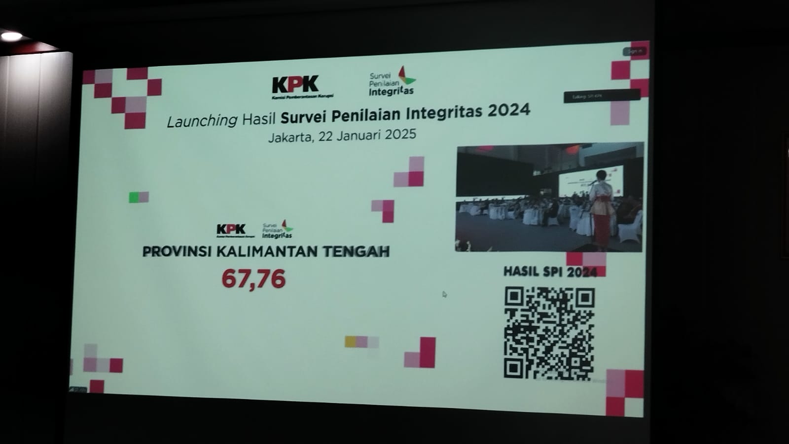 Wagub Kalteng Edy Pratowo Hadiri secara Virtual Launching Hasil SPI Tahun 2024