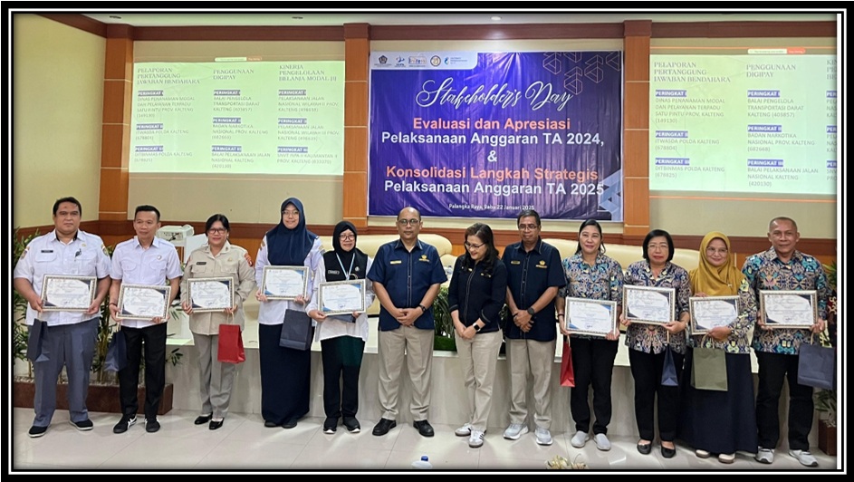 DPMPTSP Prov. Kalteng Raih Peringkat I Penilaian Pelaporan Pertanggungjawaban Bendahara Tahun 2024