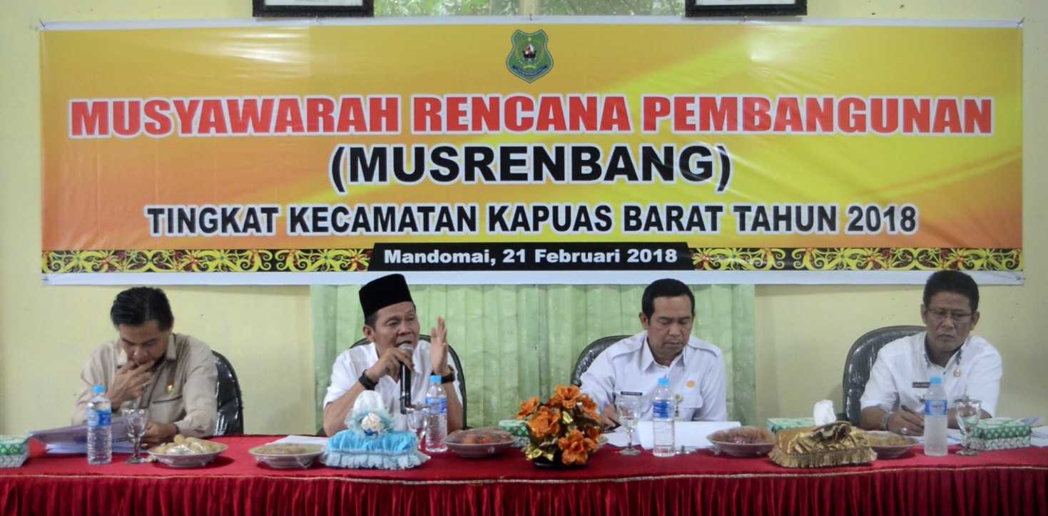 Pjs Bupati Kapuas Buka Musrenbang Kecamatan Kapuas Barat