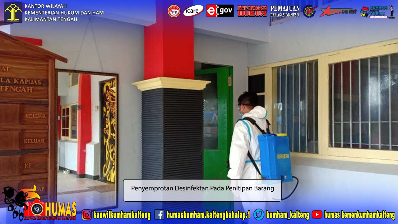 Memutus Rantai Penyebaran Covid-19, Rutan Kuala Kapuas Lakukan Penyemprotan Disinfektan