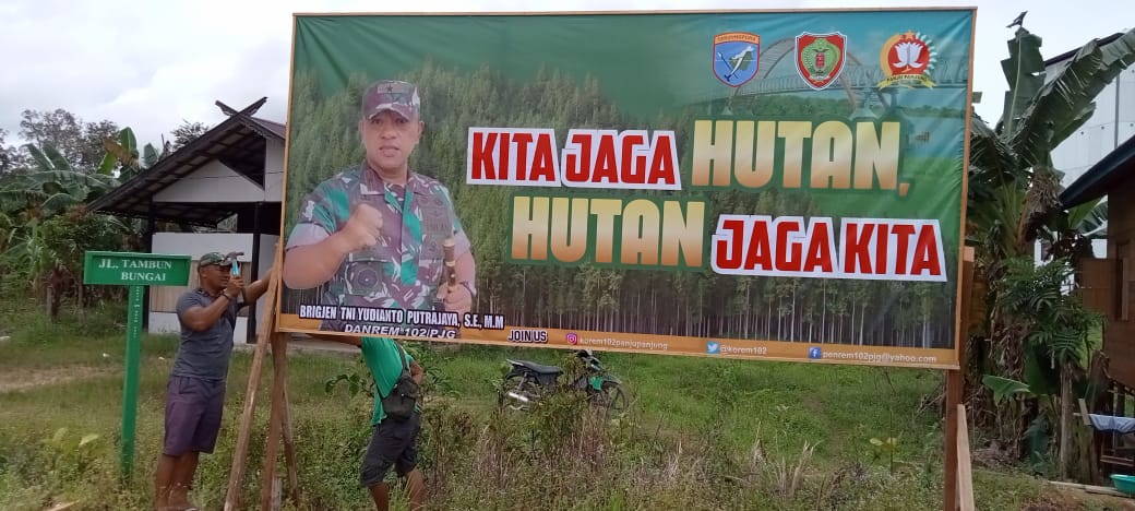 Babinsa Koramil Tewah Ajak Masyarakat Patuhi Imbauan Tidak Membakar Hutan dan Lahan