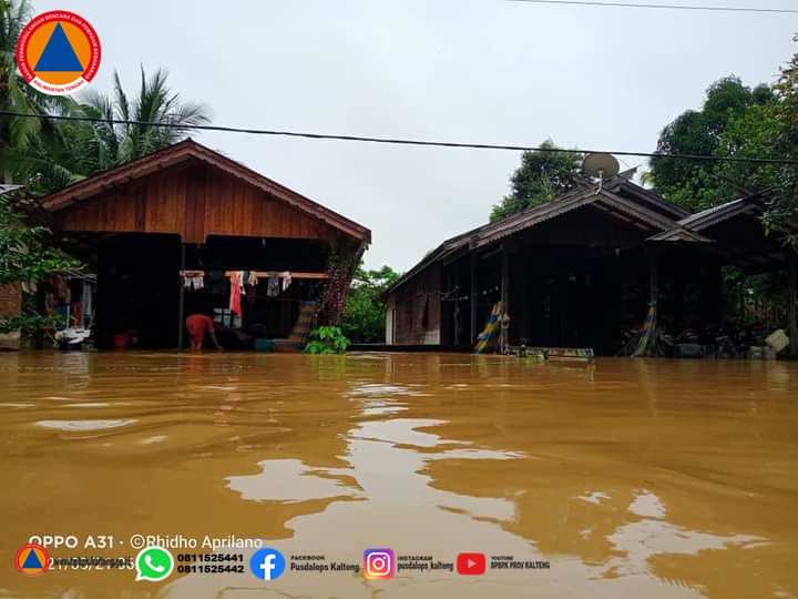 Kecamatan di Beberapa Kabupaten Kalteng Alami Banjir 