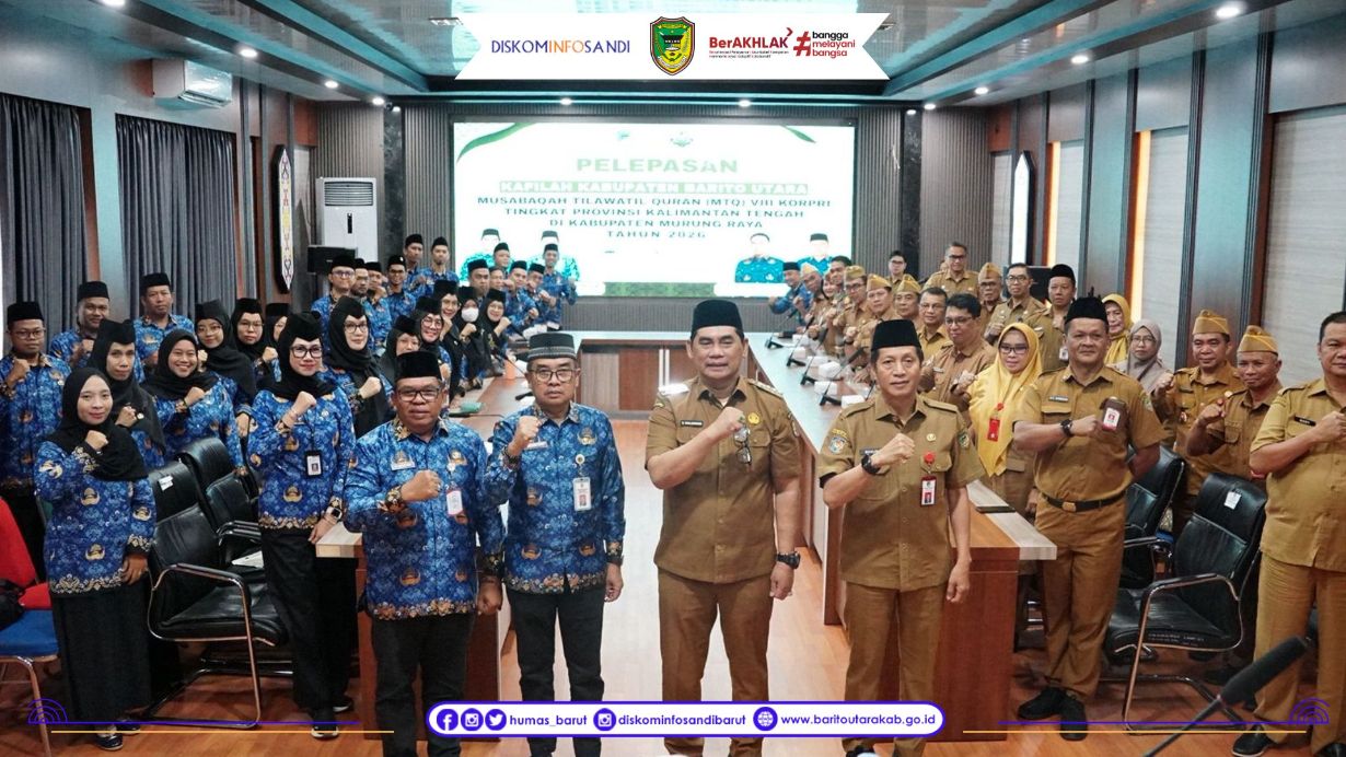 Pemkab Barito Utara Lepas Kafilah MTQ Korpri VIII Tingkat Provinsi, Target Pertahankan Juara Umum