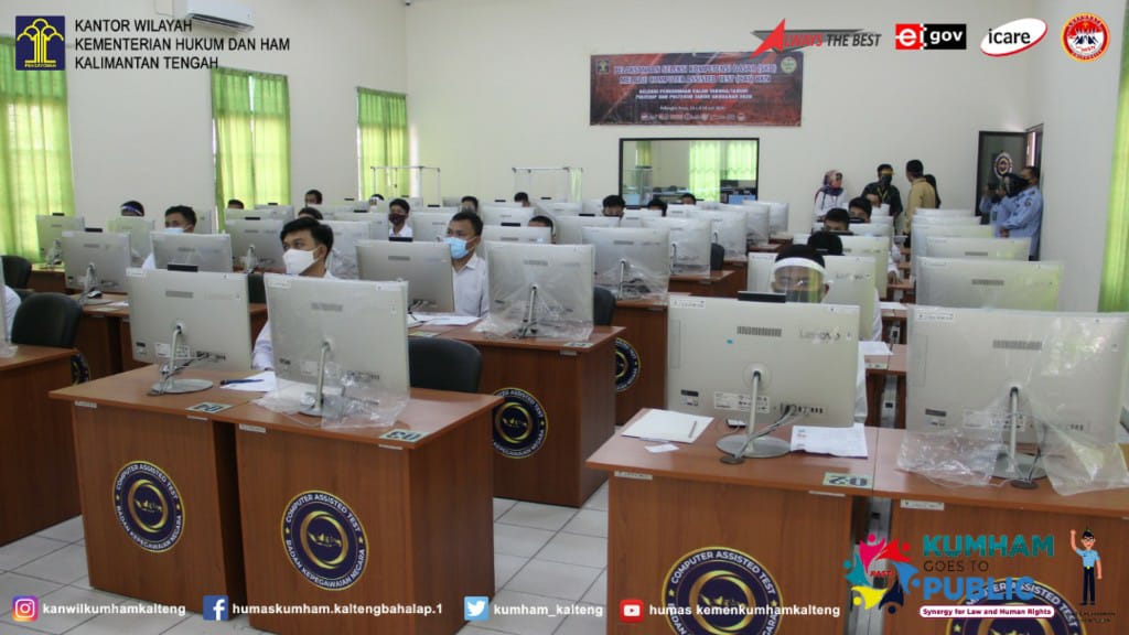 Kanwil Kemenkumham Kalteng Lakukan SKD Penerimaan Catar Poltekip dan Poltekim melalui CAT di UPT BKN Palangka Raya