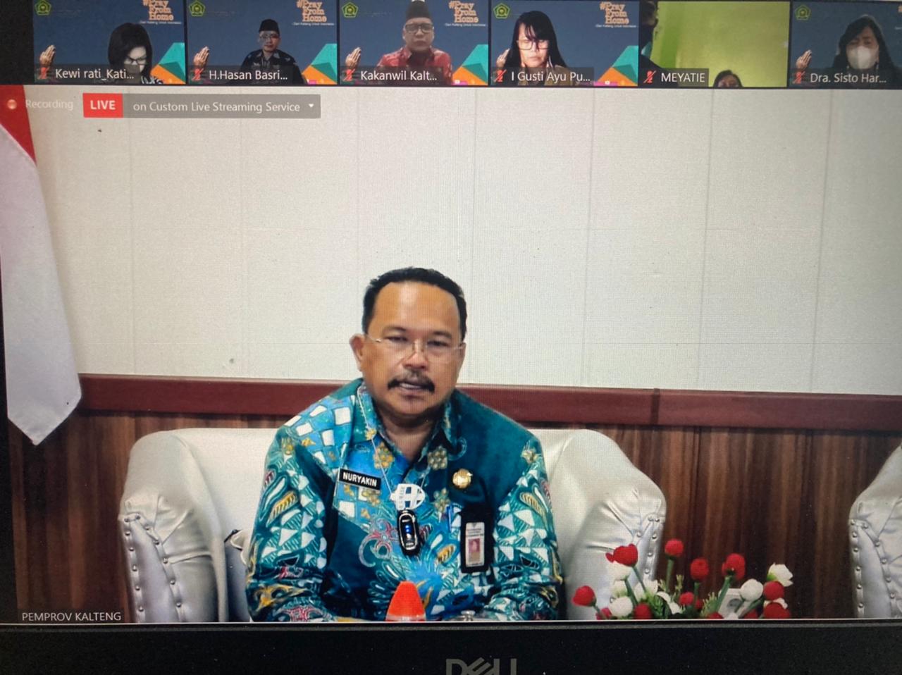 Pj. Sekda Kalteng Hadiri Kegiatan Pray From Home Secara Virtual