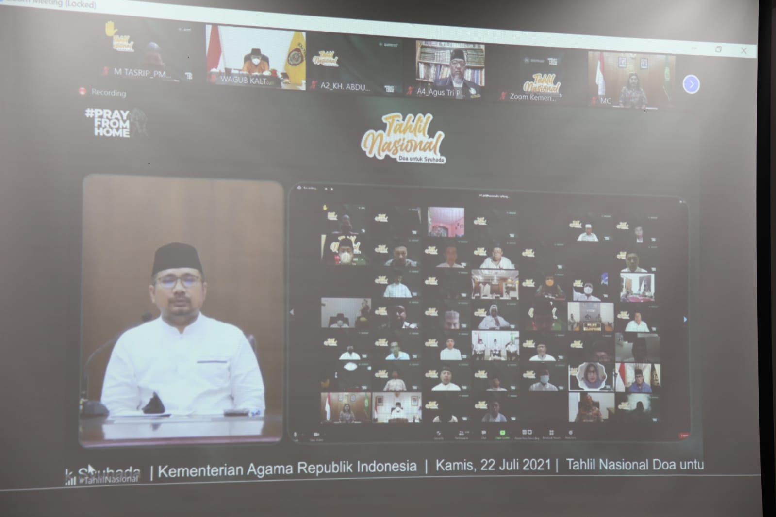 Doa Untuk Syuhada, Wagub Ikuti Tahlil Nasional Secara Virtual