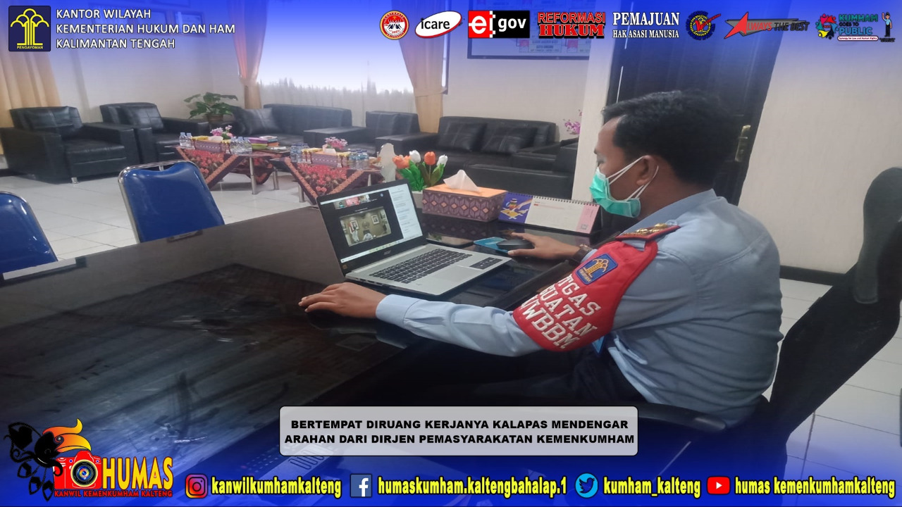 Kalapas Sampit Ikuti Arahan Dirjenpas Secara Virtual