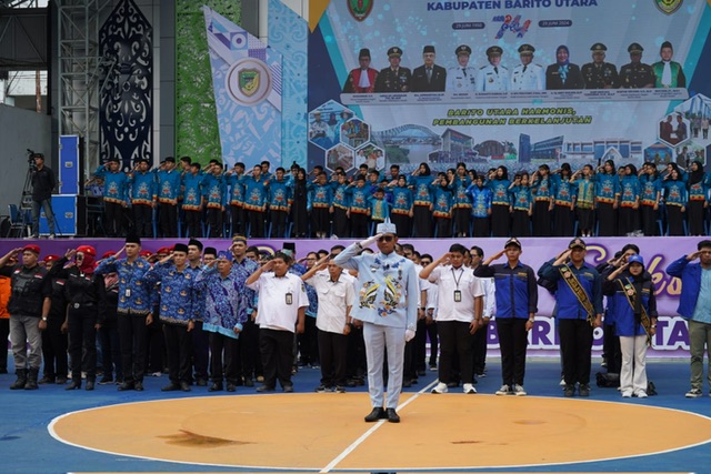 Wagub Edy Pratowo Pimpin Upacara Peringatan Hari Jadi Ke-74 Kabupaten Barito Utara