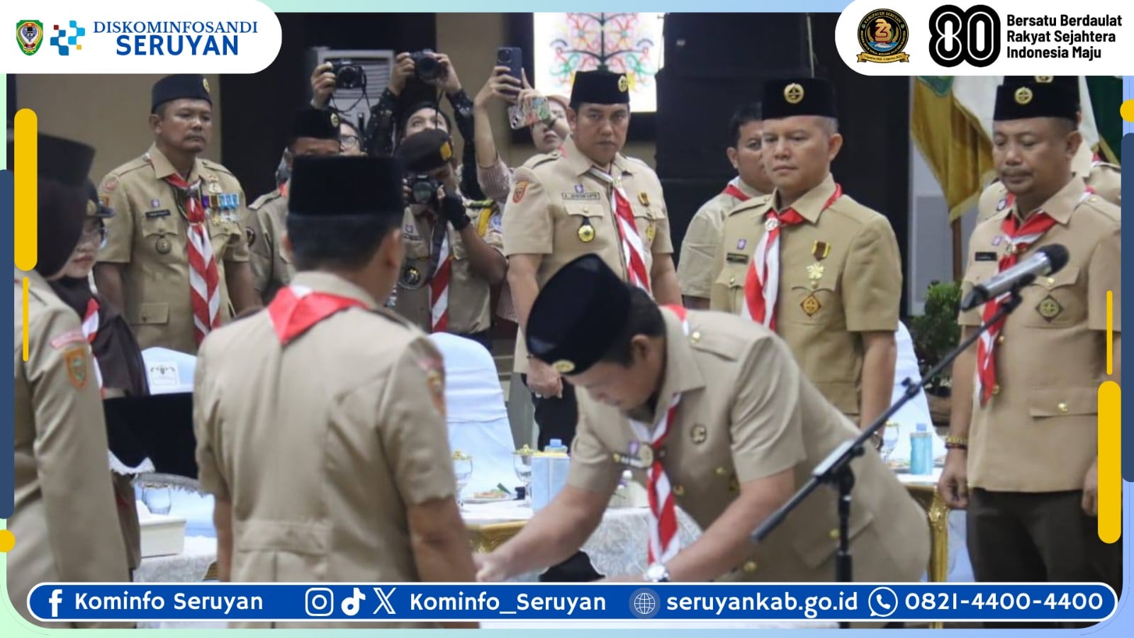 Bupati Seruyan Resmi Dilantik Sebagai Pengurus Gerakan Pramuka Kalteng, Dukung Pembinaan Generasi Muda