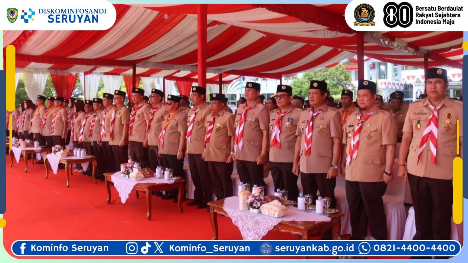Bupati Seruyan Resmi Dilantik Sebagai Pengurus Gerakan Pramuka Kalteng, Dukung Pembinaan Generasi Muda