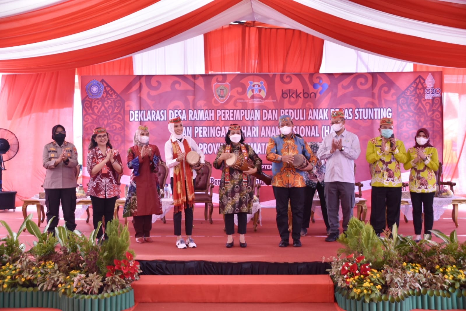 Menteri PPPA RI Bintang Puspayoga Launching Desa Ramah Perempuan dan Peduli Anak Bebas Stunting di Kalteng