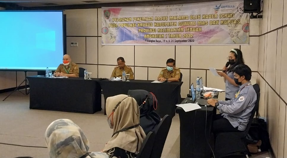 Dinkes Lakukan Pelatihan Penemuan Kasus Malaria oleh Kader pada Populasi Khusus Kab. Gunung Mas dan Kapuas